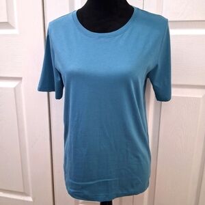 NWT Eileen Fisher Teal Tee Shirt   Size S/P